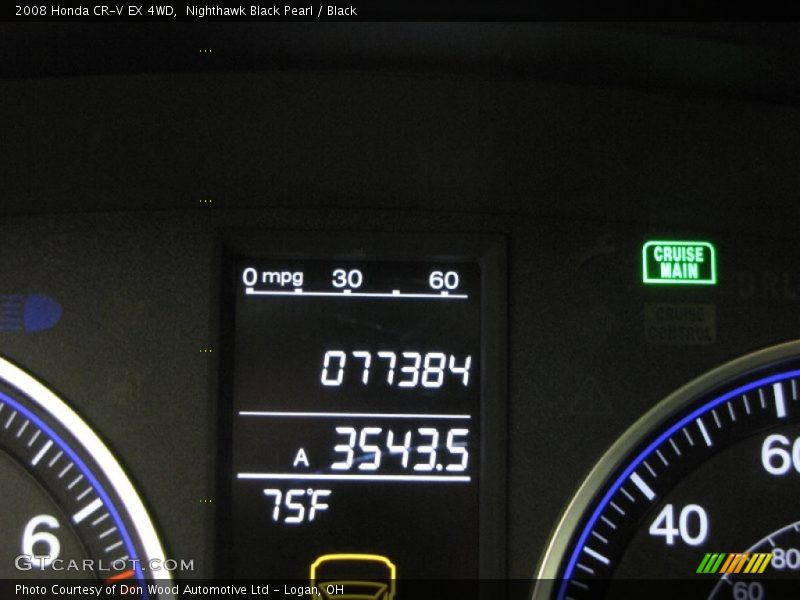Nighthawk Black Pearl / Black 2008 Honda CR-V EX 4WD
