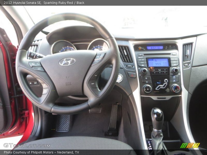 Sparkling Ruby Red / Black 2012 Hyundai Sonata SE