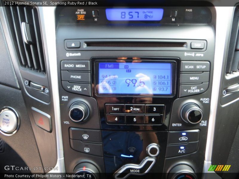 Sparkling Ruby Red / Black 2012 Hyundai Sonata SE