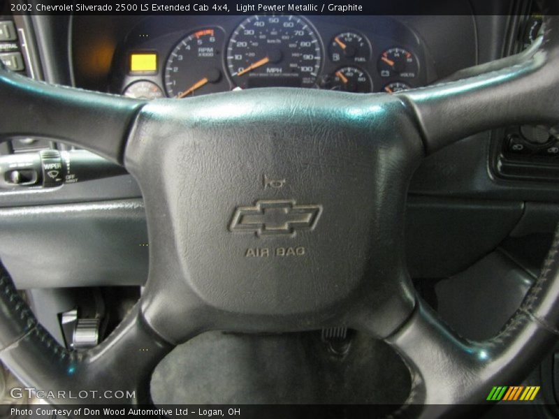 Light Pewter Metallic / Graphite 2002 Chevrolet Silverado 2500 LS Extended Cab 4x4