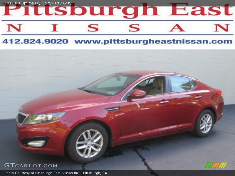 Spicy Red / Gray 2012 Kia Optima LX