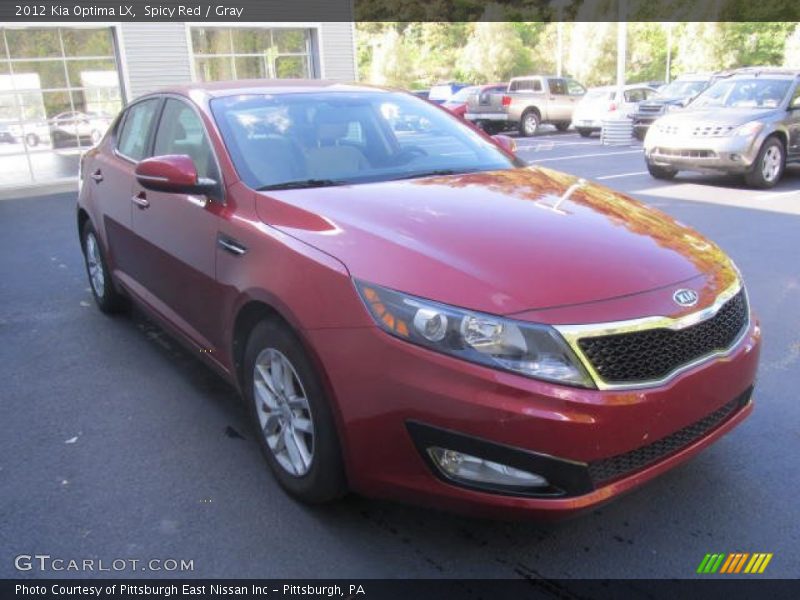Spicy Red / Gray 2012 Kia Optima LX