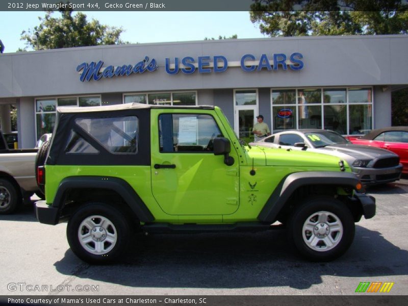 Gecko Green / Black 2012 Jeep Wrangler Sport 4x4