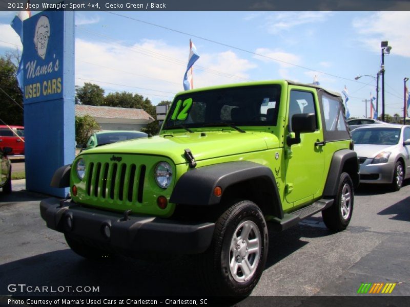 Gecko Green / Black 2012 Jeep Wrangler Sport 4x4