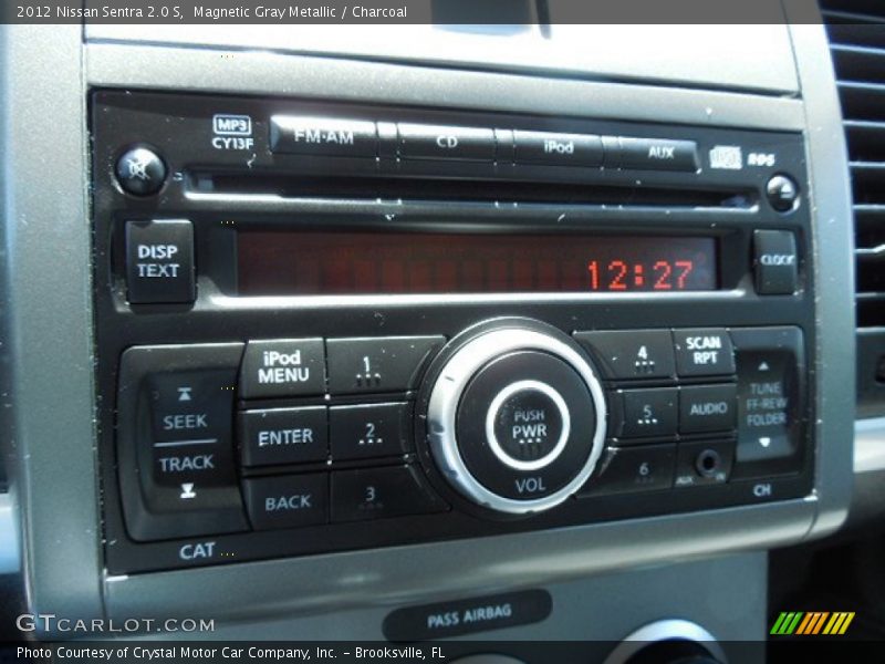 Magnetic Gray Metallic / Charcoal 2012 Nissan Sentra 2.0 S