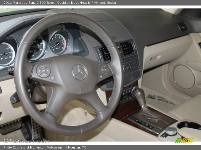 Obsidian Black Metallic / Almond/Mocha 2011 Mercedes-Benz C 300 Sport