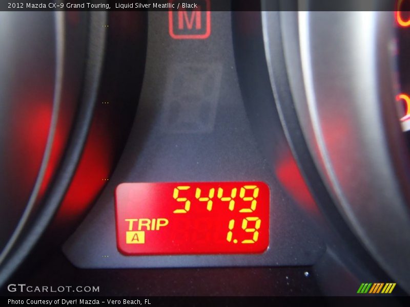 Liquid Silver Meatllic / Black 2012 Mazda CX-9 Grand Touring