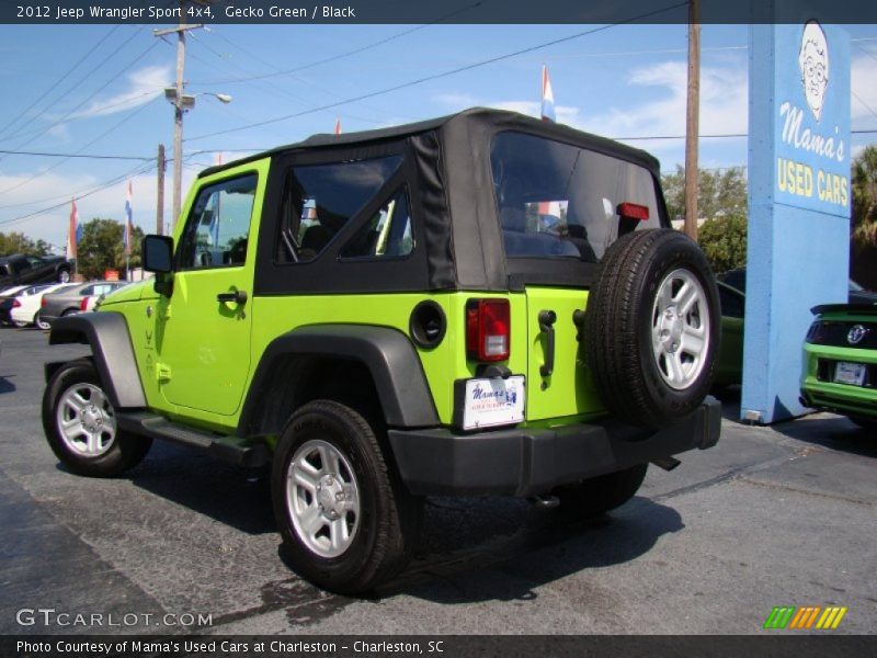 Gecko Green / Black 2012 Jeep Wrangler Sport 4x4
