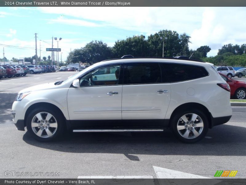 White Diamond Tricoat / Ebony/Mojave 2014 Chevrolet Traverse LTZ