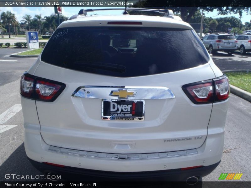 White Diamond Tricoat / Ebony/Mojave 2014 Chevrolet Traverse LTZ