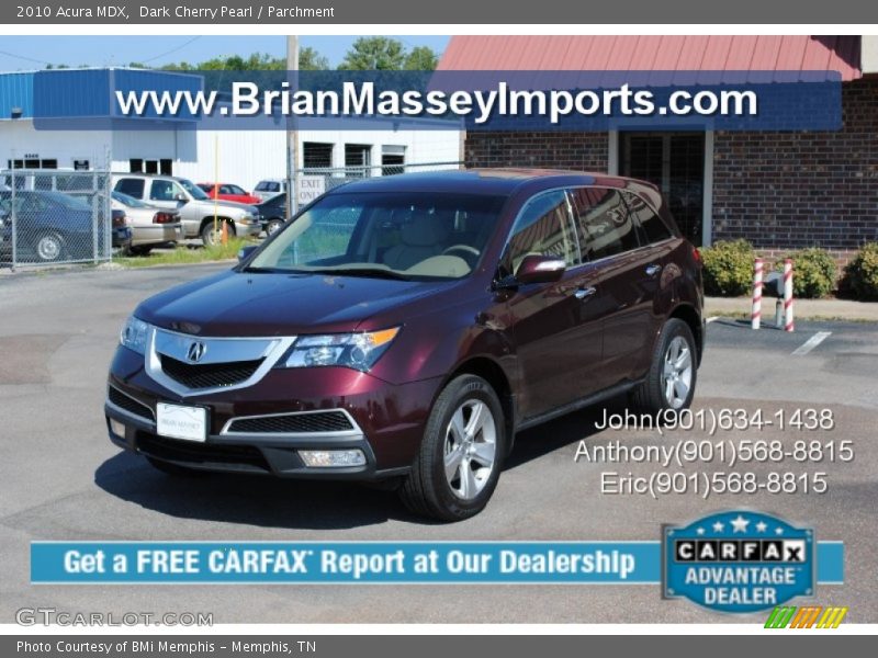 Dark Cherry Pearl / Parchment 2010 Acura MDX