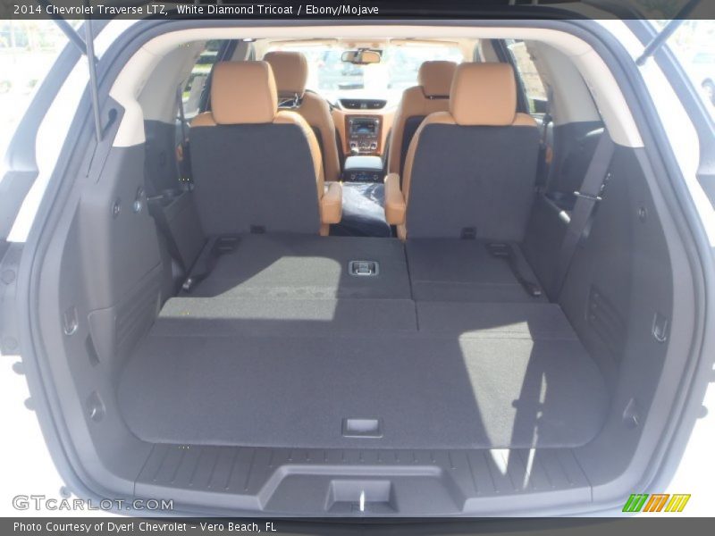 White Diamond Tricoat / Ebony/Mojave 2014 Chevrolet Traverse LTZ