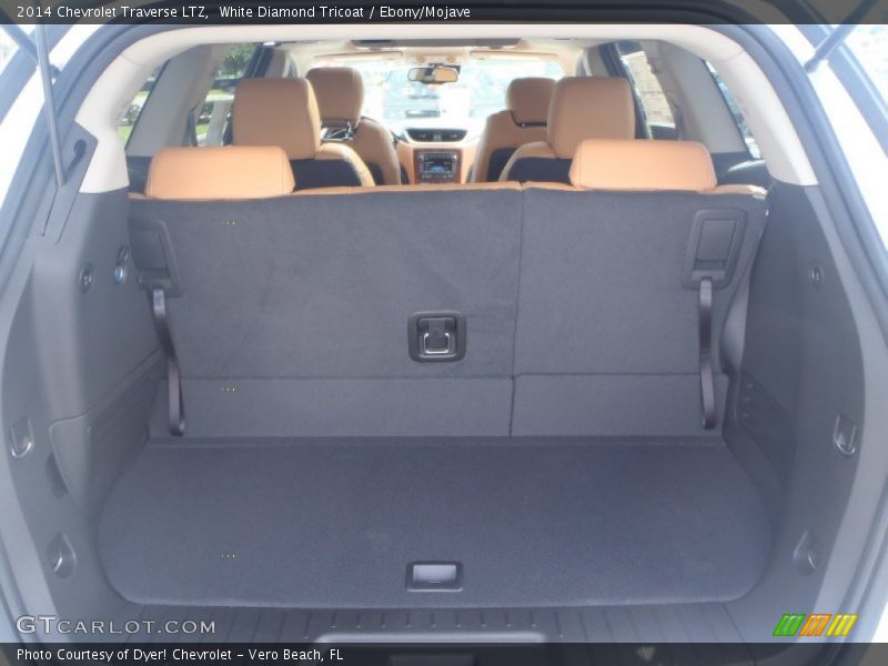 White Diamond Tricoat / Ebony/Mojave 2014 Chevrolet Traverse LTZ