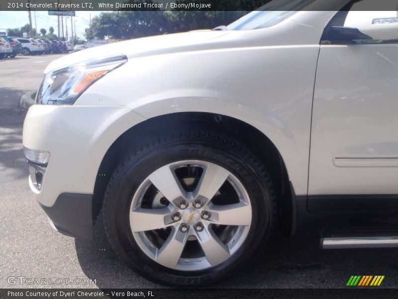 White Diamond Tricoat / Ebony/Mojave 2014 Chevrolet Traverse LTZ
