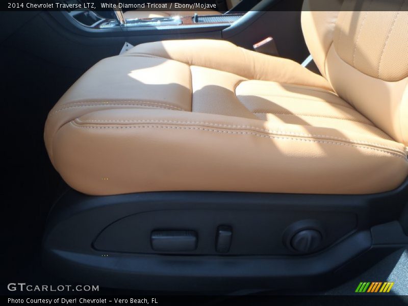 White Diamond Tricoat / Ebony/Mojave 2014 Chevrolet Traverse LTZ