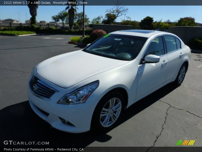 Moonlight White / Stone 2013 Infiniti G 37 x AWD Sedan