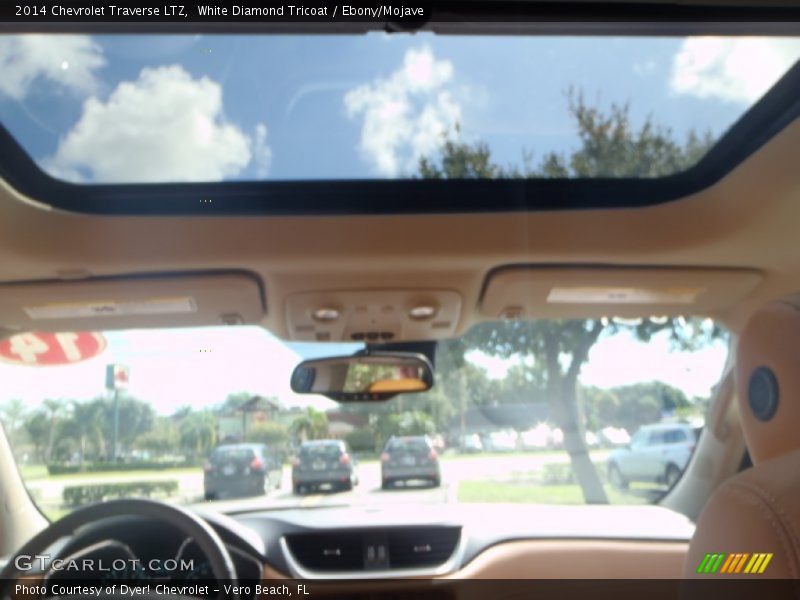 White Diamond Tricoat / Ebony/Mojave 2014 Chevrolet Traverse LTZ