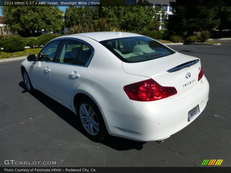 Moonlight White / Stone 2013 Infiniti G 37 x AWD Sedan