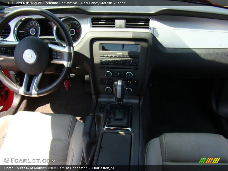 Red Candy Metallic / Stone 2013 Ford Mustang V6 Premium Convertible