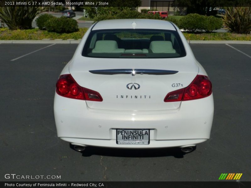 Moonlight White / Stone 2013 Infiniti G 37 x AWD Sedan