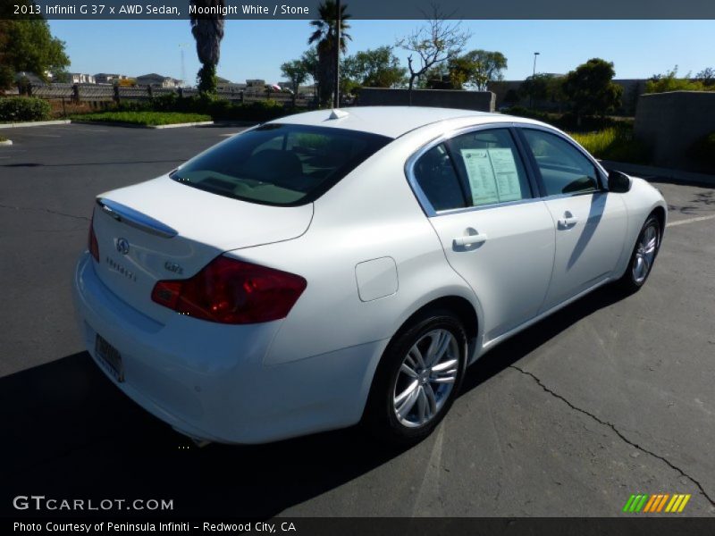 Moonlight White / Stone 2013 Infiniti G 37 x AWD Sedan