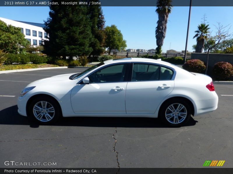 Moonlight White / Stone 2013 Infiniti G 37 x AWD Sedan