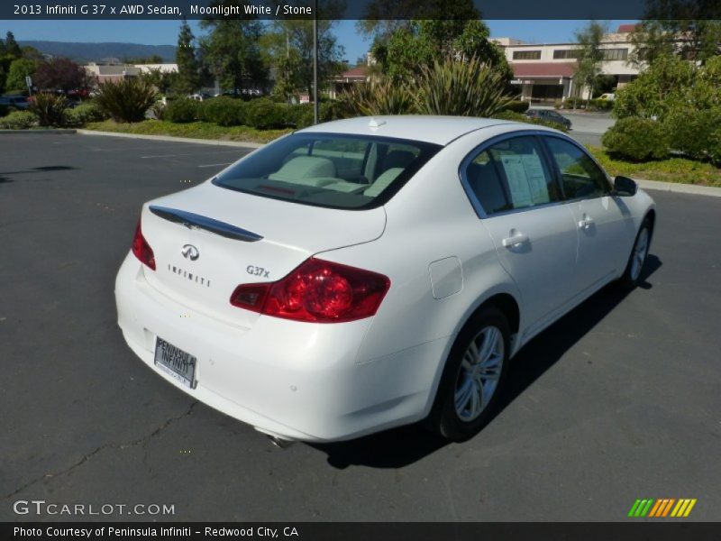 Moonlight White / Stone 2013 Infiniti G 37 x AWD Sedan