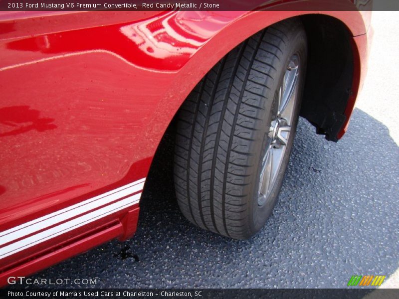 Red Candy Metallic / Stone 2013 Ford Mustang V6 Premium Convertible