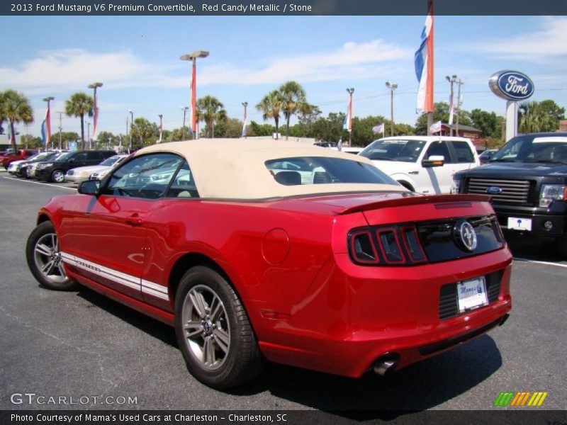 Red Candy Metallic / Stone 2013 Ford Mustang V6 Premium Convertible
