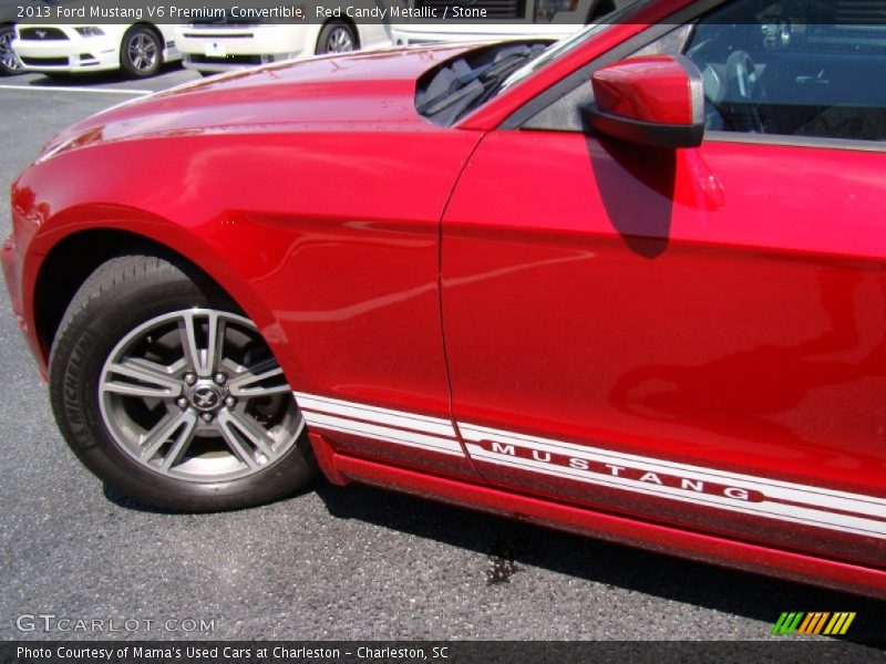 Red Candy Metallic / Stone 2013 Ford Mustang V6 Premium Convertible