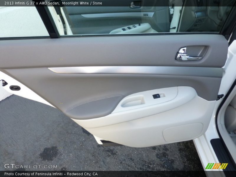 Moonlight White / Stone 2013 Infiniti G 37 x AWD Sedan