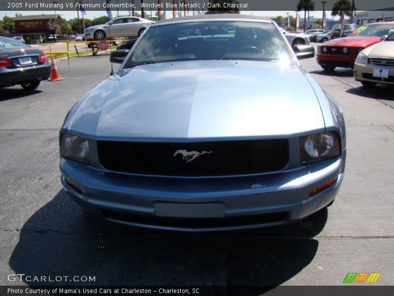 Windveil Blue Metallic / Dark Charcoal 2005 Ford Mustang V6 Premium Convertible
