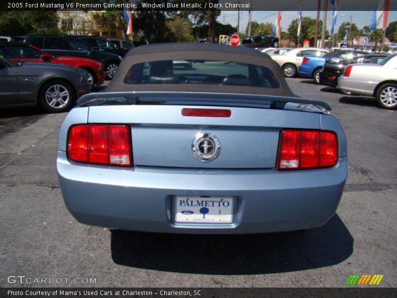 Windveil Blue Metallic / Dark Charcoal 2005 Ford Mustang V6 Premium Convertible