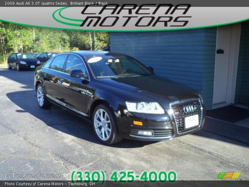 Brilliant Black / Black 2009 Audi A6 3.0T quattro Sedan