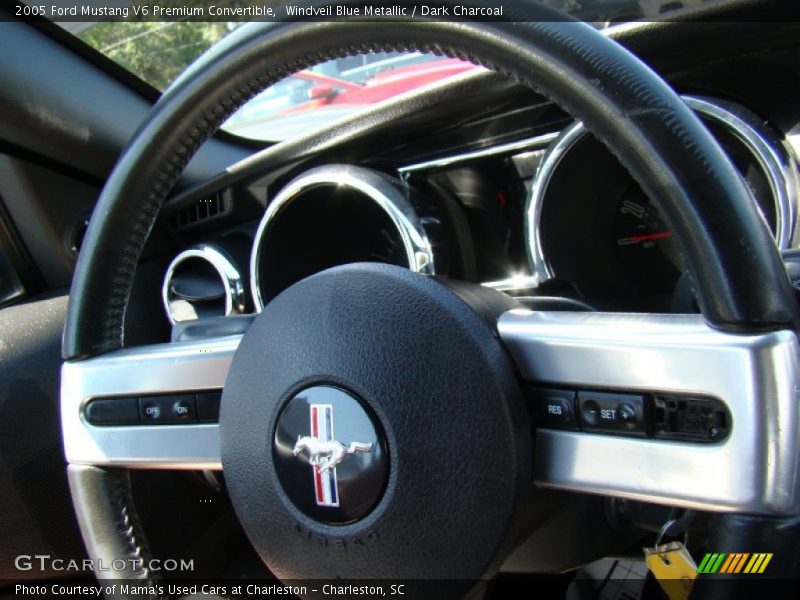 Windveil Blue Metallic / Dark Charcoal 2005 Ford Mustang V6 Premium Convertible