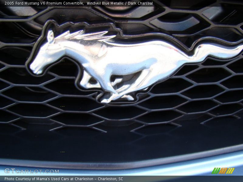Windveil Blue Metallic / Dark Charcoal 2005 Ford Mustang V6 Premium Convertible