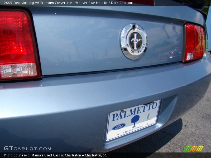 Windveil Blue Metallic / Dark Charcoal 2005 Ford Mustang V6 Premium Convertible
