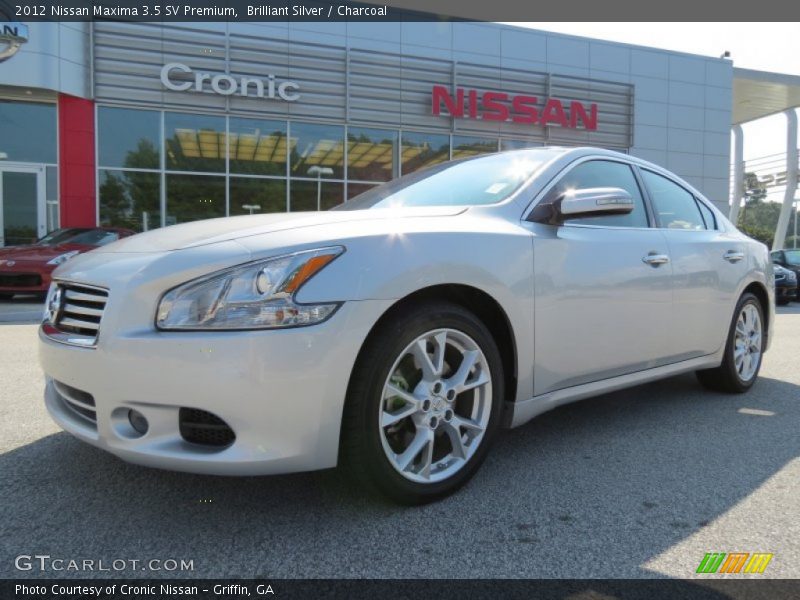 Brilliant Silver / Charcoal 2012 Nissan Maxima 3.5 SV Premium