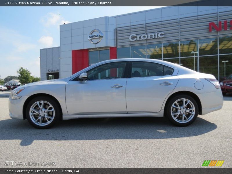 Brilliant Silver / Charcoal 2012 Nissan Maxima 3.5 SV Premium