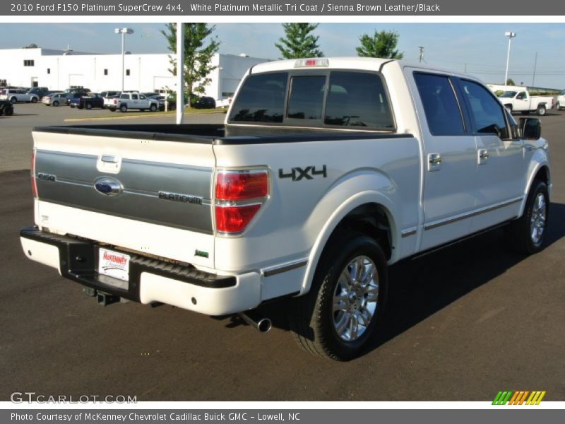 White Platinum Metallic Tri Coat / Sienna Brown Leather/Black 2010 Ford F150 Platinum SuperCrew 4x4