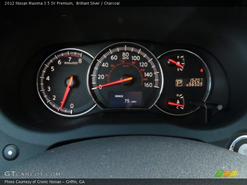 Brilliant Silver / Charcoal 2012 Nissan Maxima 3.5 SV Premium