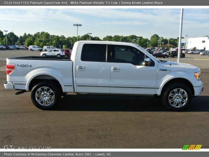 White Platinum Metallic Tri Coat / Sienna Brown Leather/Black 2010 Ford F150 Platinum SuperCrew 4x4