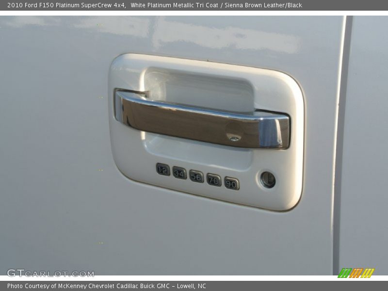 White Platinum Metallic Tri Coat / Sienna Brown Leather/Black 2010 Ford F150 Platinum SuperCrew 4x4