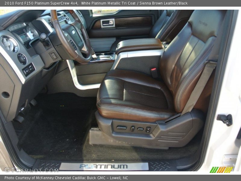 White Platinum Metallic Tri Coat / Sienna Brown Leather/Black 2010 Ford F150 Platinum SuperCrew 4x4