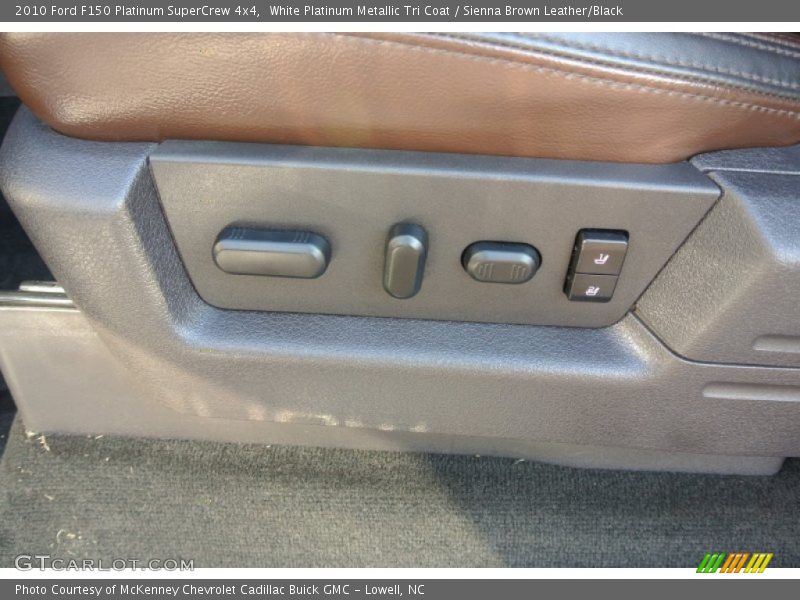 White Platinum Metallic Tri Coat / Sienna Brown Leather/Black 2010 Ford F150 Platinum SuperCrew 4x4