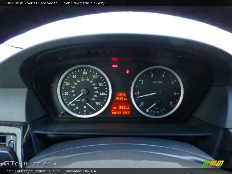 Silver Grey Metallic / Grey 2004 BMW 5 Series 545i Sedan