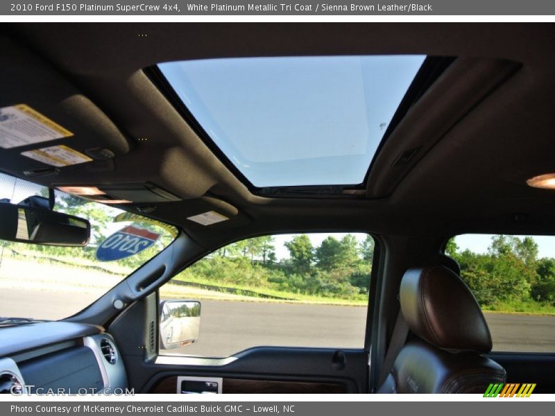 White Platinum Metallic Tri Coat / Sienna Brown Leather/Black 2010 Ford F150 Platinum SuperCrew 4x4