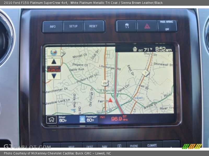 White Platinum Metallic Tri Coat / Sienna Brown Leather/Black 2010 Ford F150 Platinum SuperCrew 4x4