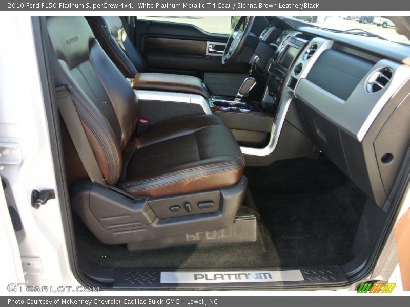 White Platinum Metallic Tri Coat / Sienna Brown Leather/Black 2010 Ford F150 Platinum SuperCrew 4x4