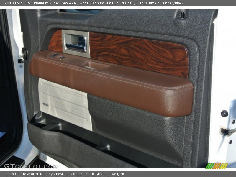 White Platinum Metallic Tri Coat / Sienna Brown Leather/Black 2010 Ford F150 Platinum SuperCrew 4x4